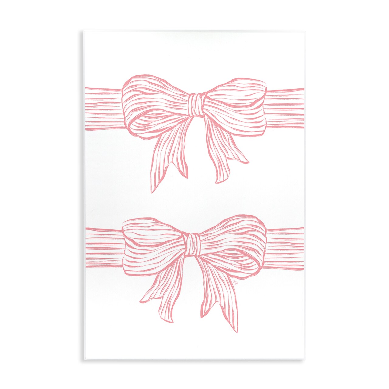 Stupell Industries Pink Bows on White Wall Plaque, design by Martina Pavlova
